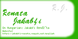 renata jakabfi business card